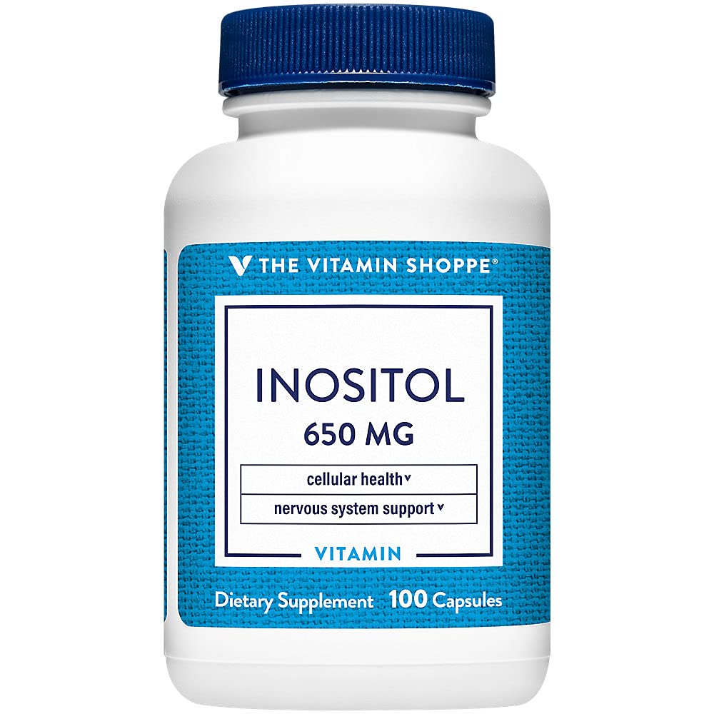 The Vitamin Shoppe Inositol 650MG, Supports Healthy Liver Cellular (100 Capsules) 100 Count (Pack of 1)