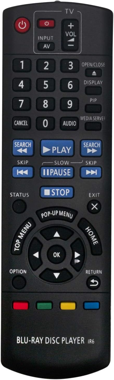 ALLIMITY N2QAYB000577 Remote Control Replace fit for Panasonic Blu-ray DVD Player DMP-BD75 DMP-BD75EB DMP-BD75EE DMP-BD75EF DMP-BD75EG DMP-BD75EG-K DMP-BD75EB-K DMP-BD75EE-K DMP-BD75EF-K