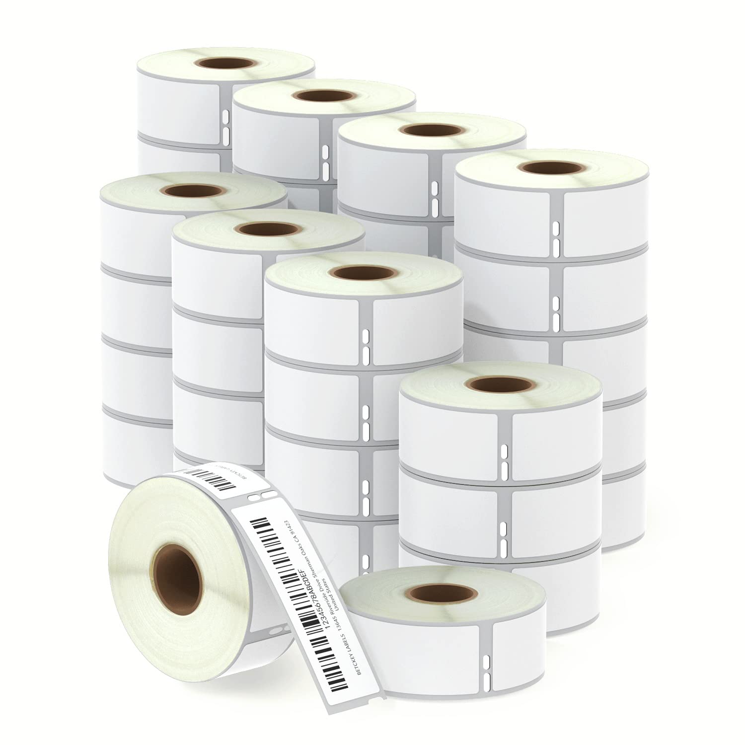 BETCKEY - 40 Rollos Grandes 99010 Etiquetas Adhesivas Compatible con DYMO S0722370, 28mm x 89mm, 14000 Etiquetas de Dirección para LabelWriter 450, 4XL, No se aplica 550 o 5XL