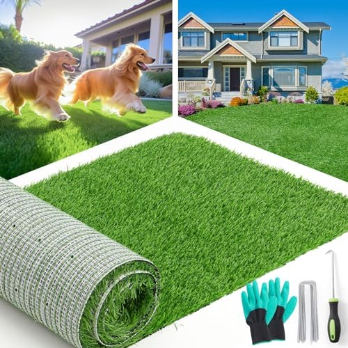 LOOBANI Synthetic Artificial Turf 5 Feet x 8 Feet, Artificial Grass for Dog Potty