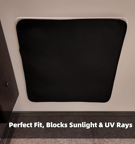 Miniatura 2 de Cubierta de techo solar para techo de caravana, 16 x 16 pulgadas, tela opaca para ventilación de techo, cubierta de ventilación para ventilador de