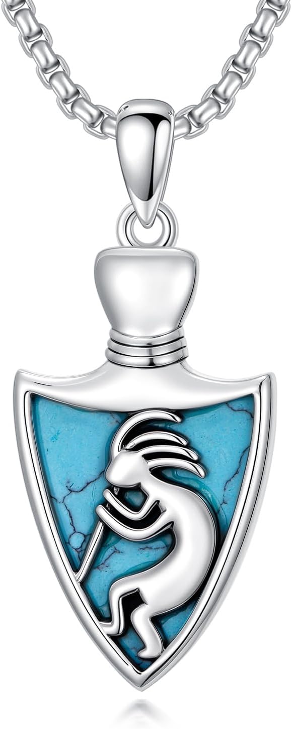 PROESS Sterling Silver Kokopelli Necklace Southwestern Jewelry Gifts for Men Women