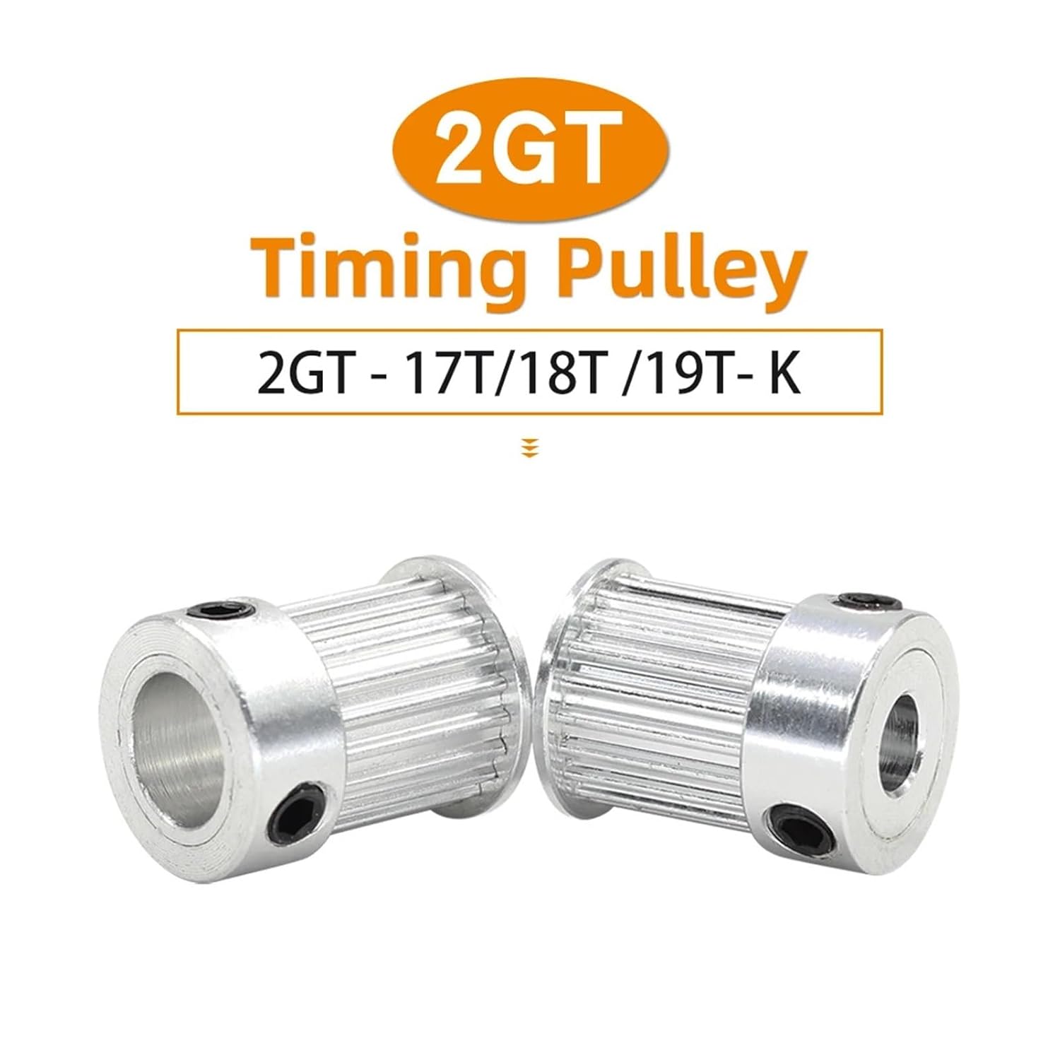 2GT 17T 18T 19T Timing Pulley Pitch 2mm Bore 4/5/6 Mm K Type Alloy Wheels Belt Width 6/10mm 3D Printers 17Teeth 18Teeth 19Teeth(19T (Bore 6 mm),2pcs,6 mm)