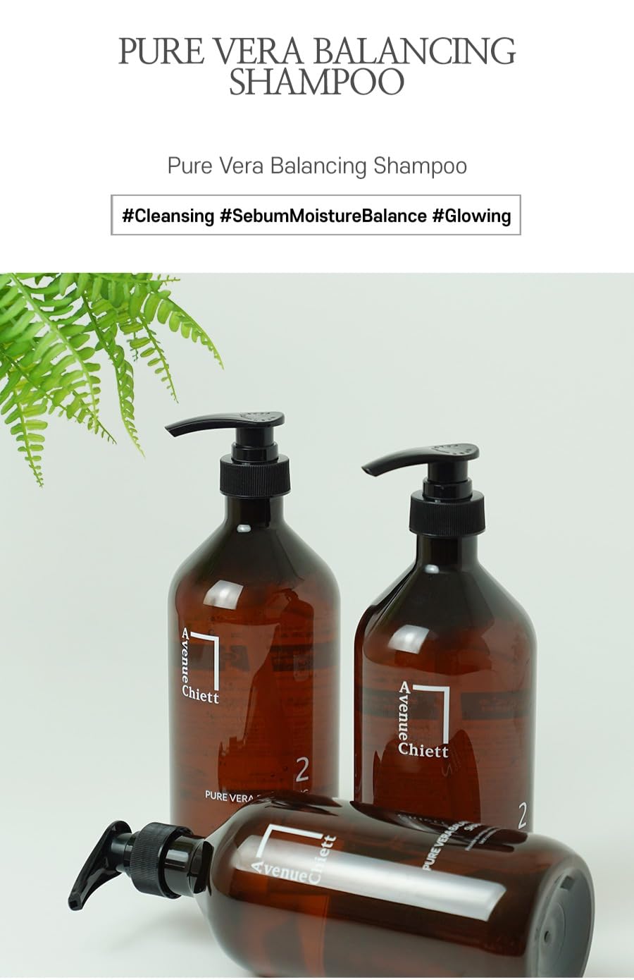 Avenue Chiett Pure Vera Balancing Shampoo Nourishes Hair and Scalp 1000 ml/ 33.814 fl oz