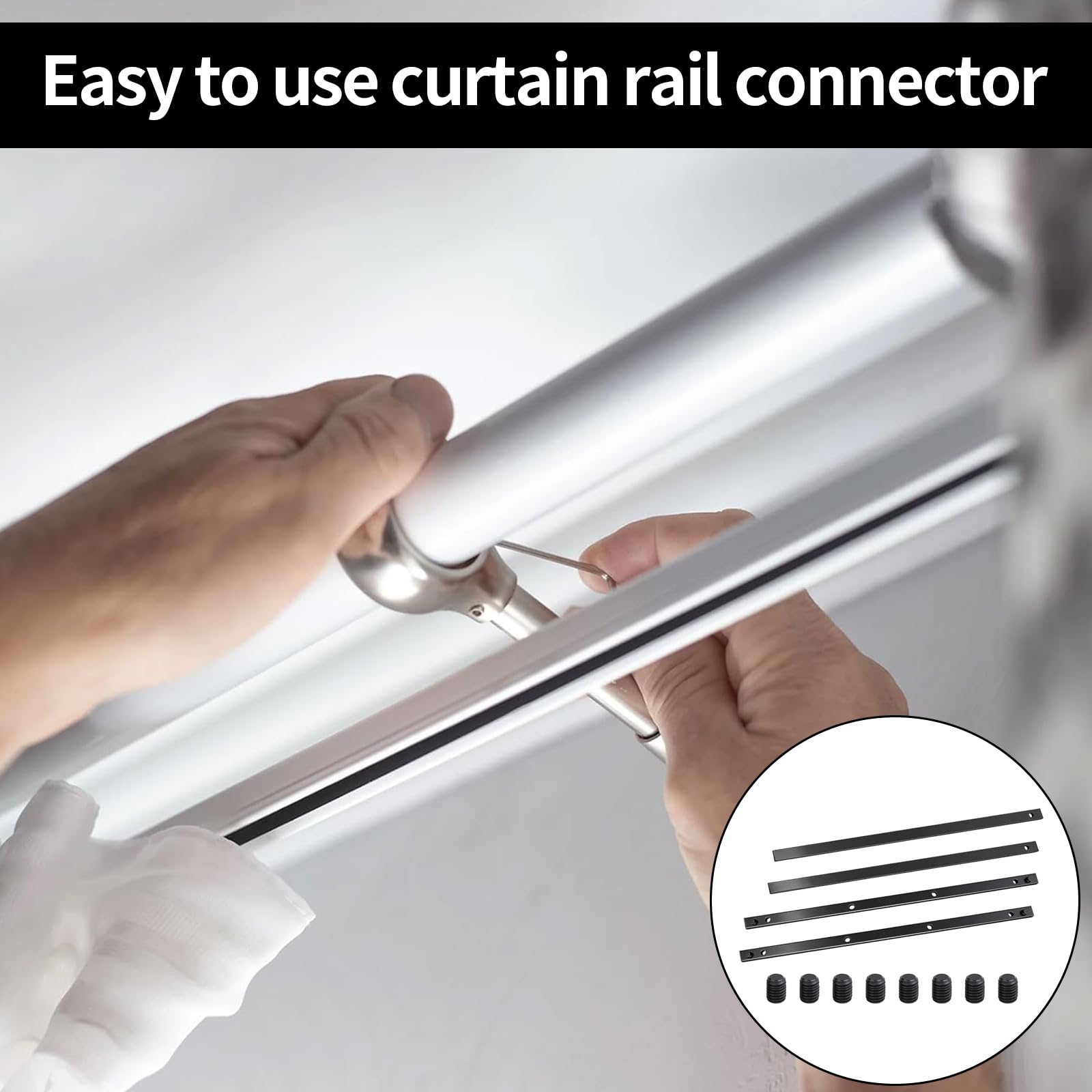 Rail de Guidage Pour Makita Kit, 4Pcs Guide Rail Compatible Pour P-45777 | Connecteurs de Rail de Guidage Scie Circulaire pour Festool und Makita pour Rail Droit Rail Coudé Rail Carré à Rideaux