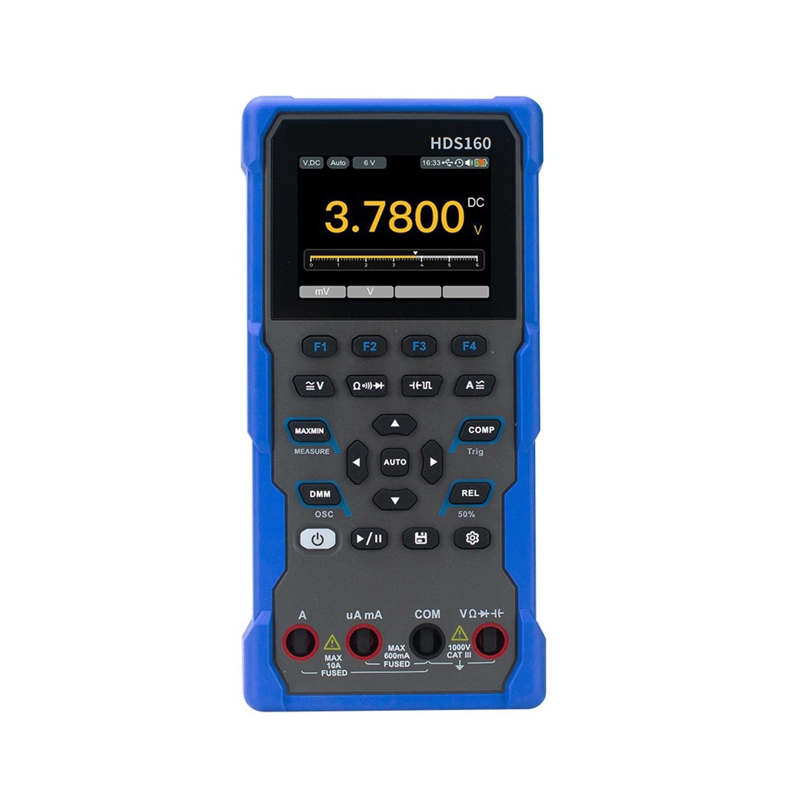Oscilloscopi, Oscilloscopio digitale 2 in 1 HDS160, multimetro a vero valore efficace a 4 1/2 cifre 20.000 conteggi(HDS160)