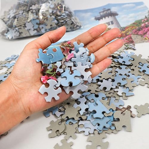 Miniatura 4 de Rompecabezas de 1000 piezas para adultos para aliviar el estrés de animales, paisaje al óleo, pintura al óleo para niños (801)