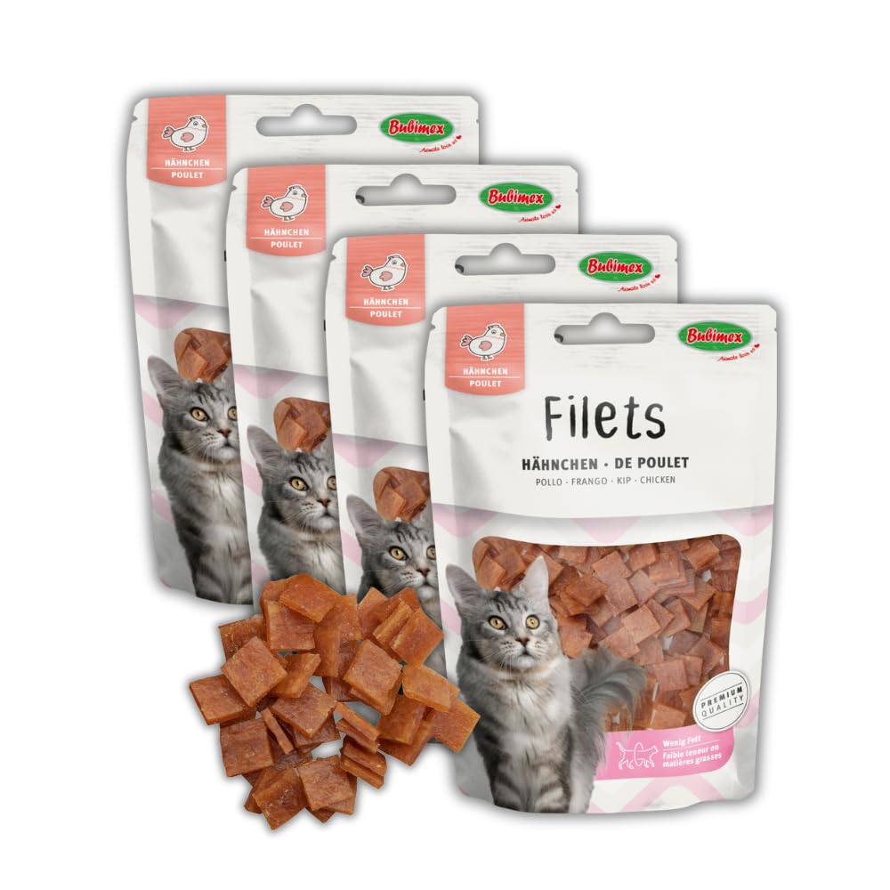 Bubimex Filets de Poulet Friandise pour Chat 50 g - Lot de 4