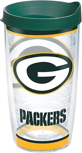 Tervis Made in USA Double Walled NFL Green Bay Packers Insulated Tumbler Cup Keeps Drinks Cold & Hot, 16oz, Tradition