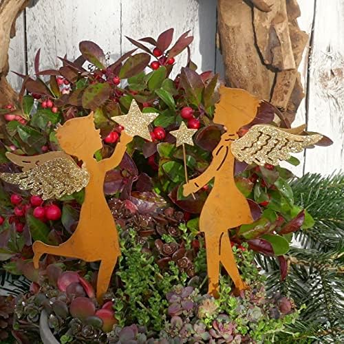 Storm's Gartenzaubereien - Set Di 3 Spine Da Aiuola In Metallo Con Figure Yoga, 30 Cm, Effetto Ruggine, Decorazione Da Giardino Per Balcone E Terrazza, Regalo Per Amanti Dello Yoga - 4