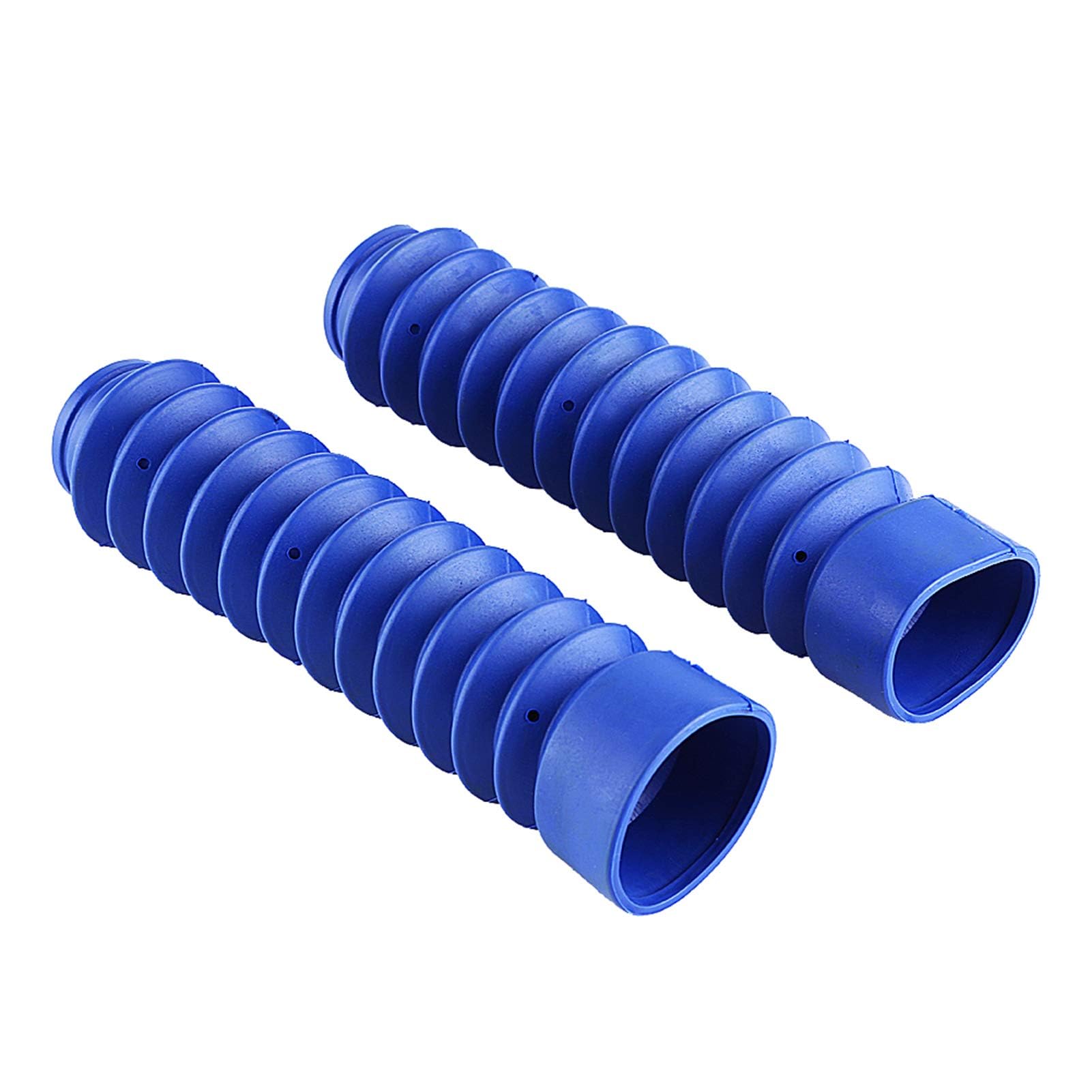 1 Par de Fuelles de Motocicleta, Fuelle de Horquilla de Motocicleta, Cubierta de Horquilla de Goma, Protector de Horquilla de Fuelle, Cubierta de Horquilla de Fuelle, Cubierta de Polainas de(azul)