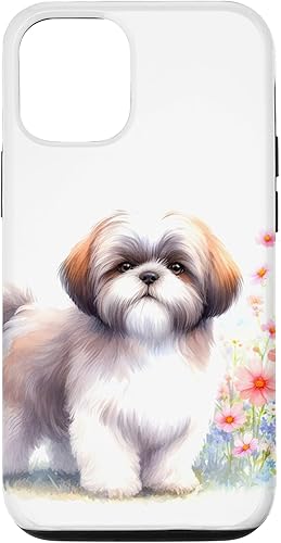 Miniatura 1 de iPhone 14 Shih Tzu en flor jardín perro arte amantes diseño caso