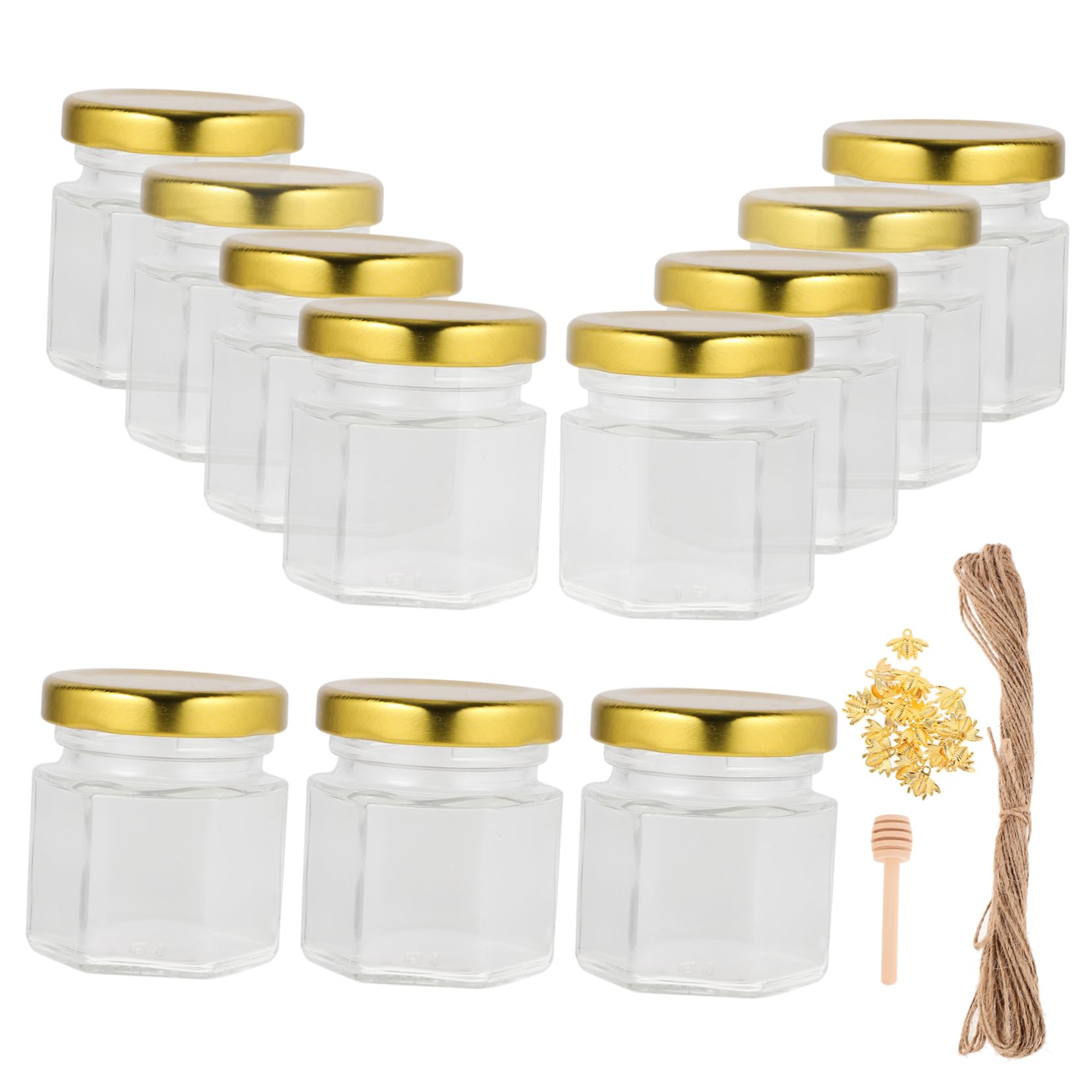 SHOWERORO 20stücke Marmeladengläser Aus Kleine Honiggläser Mit Luftdichtem Deckel Transparente Glasgefäße Zum Aufbewahren Von Marmelade Und Honig
