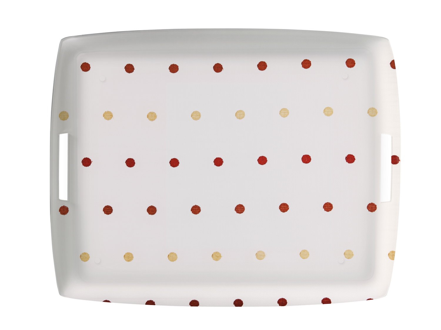 Platex 54 x 43 cm Acrylic Tray with Integrated Handles Nina, Red