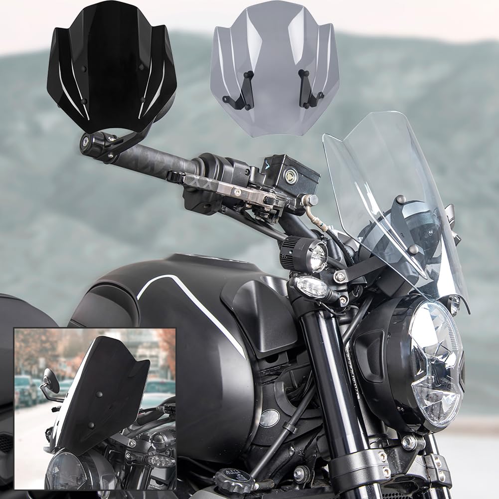 Motorcycle Windshield Front Fairing Windscreen Wind Deflector compatible with T-riumph Trident 660 Trident660 Trident-660 2021 2022 2023 Accessories (Light Smoke)