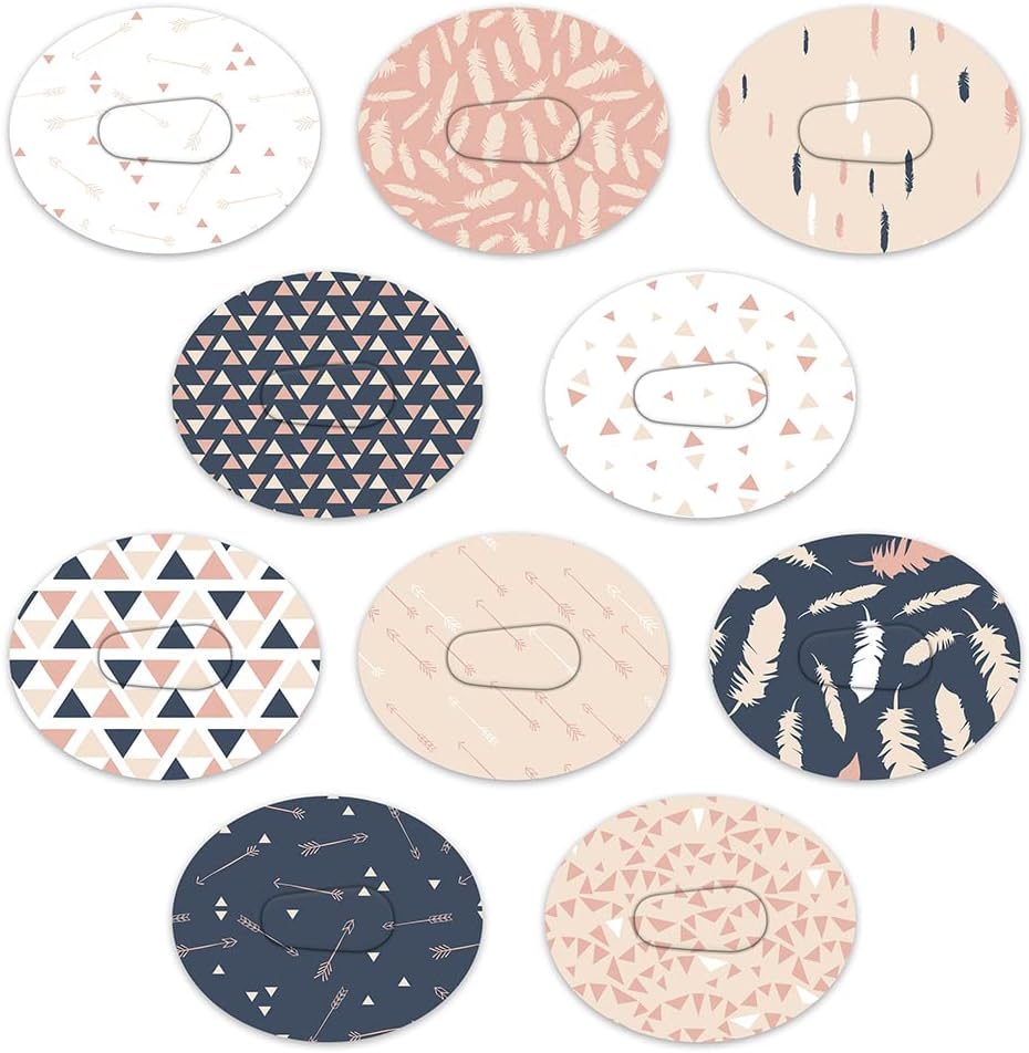 Dexcom Adhesive Mix Design - Adhesive Patches with Split Backing, Easy to Apply x 10 Pack - Tribal Mix (Dexcom G6)