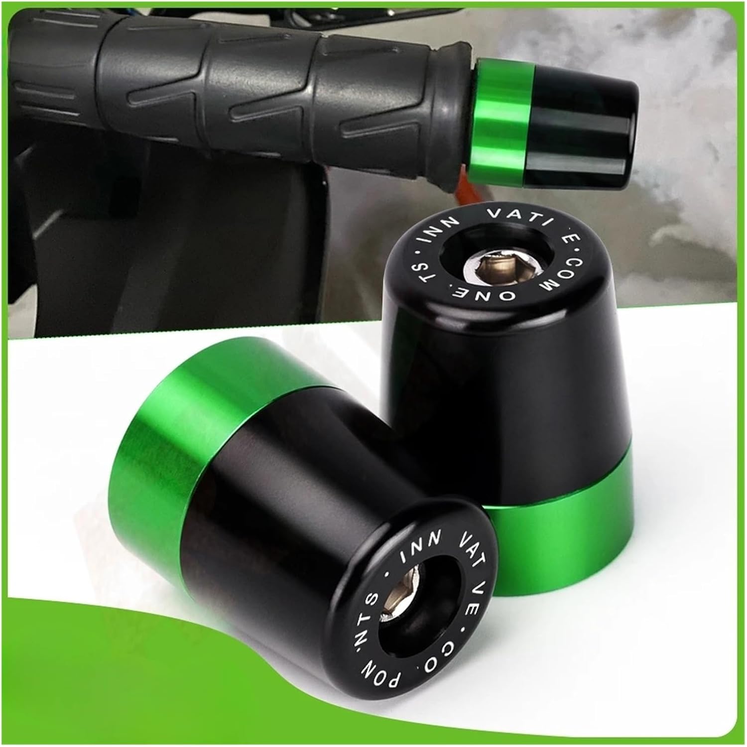 Motorcycle Handlebar End Plug For KA&WAS&AKI Ninja250 300 400 650 1000 1000SX Ninja650 Motorcycle CNC Handlebar Grips Bar End Plug Cap Accessories