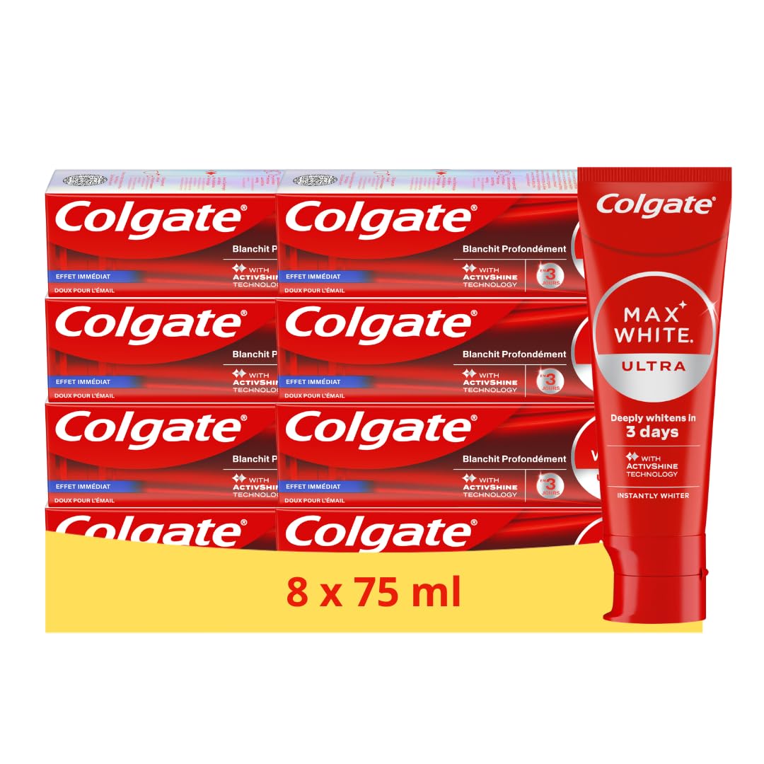 Colgate® MaxWhite Ultra Blancheur Visible – Dentifrice 8x75ml