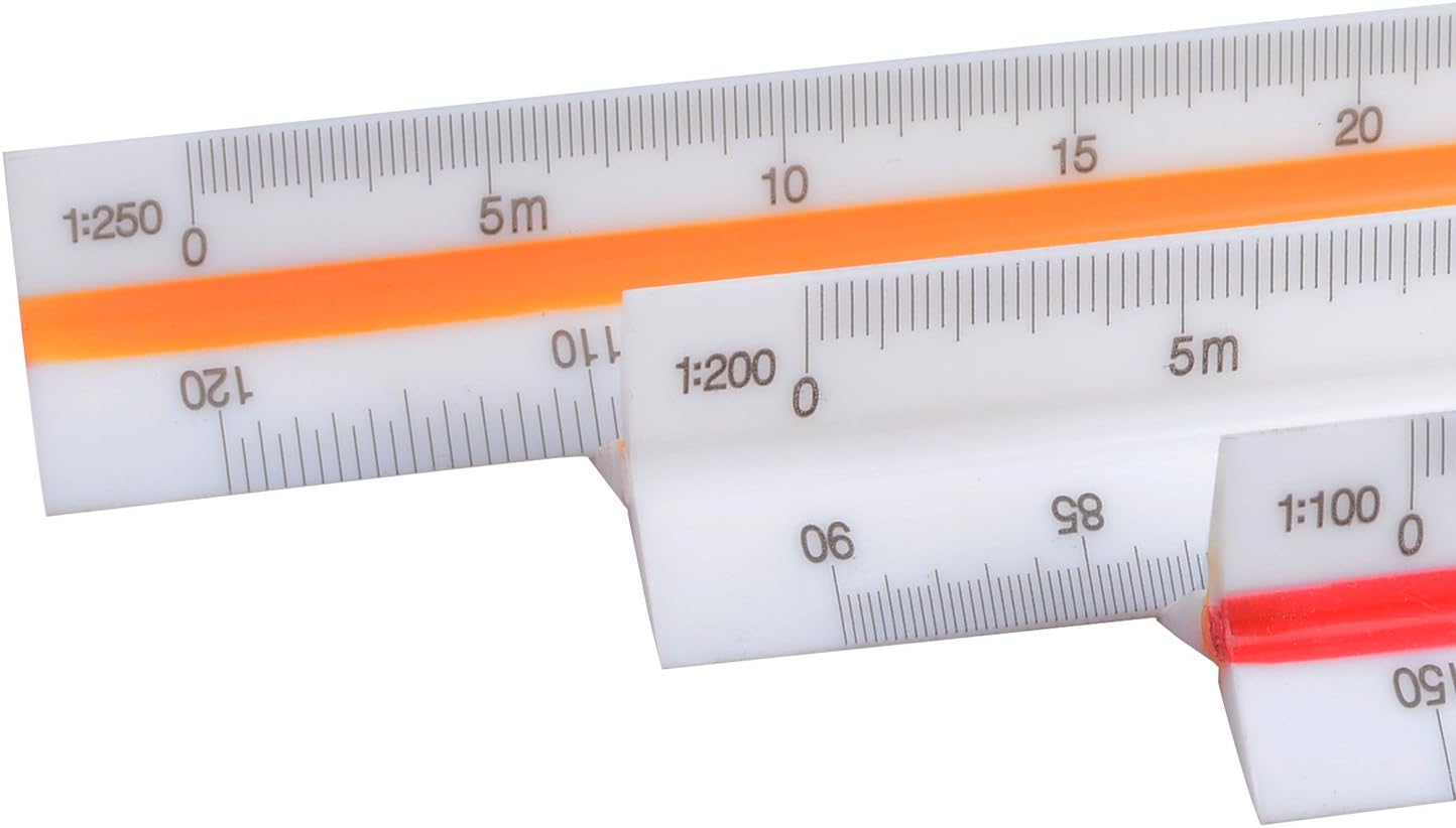LKXHarleya Plastic Triangular Scale Ruler Triangular Engineering Scale Ruler : Office Products