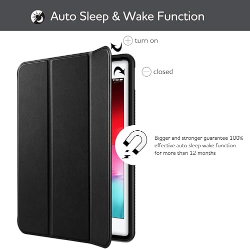 Miniatura 6 de SURITCH Funda para iPad Air 3 2019iPad Pro 2017, protector de pantalla integrado apagado y encendido automático soporte para lápices, funda de piel