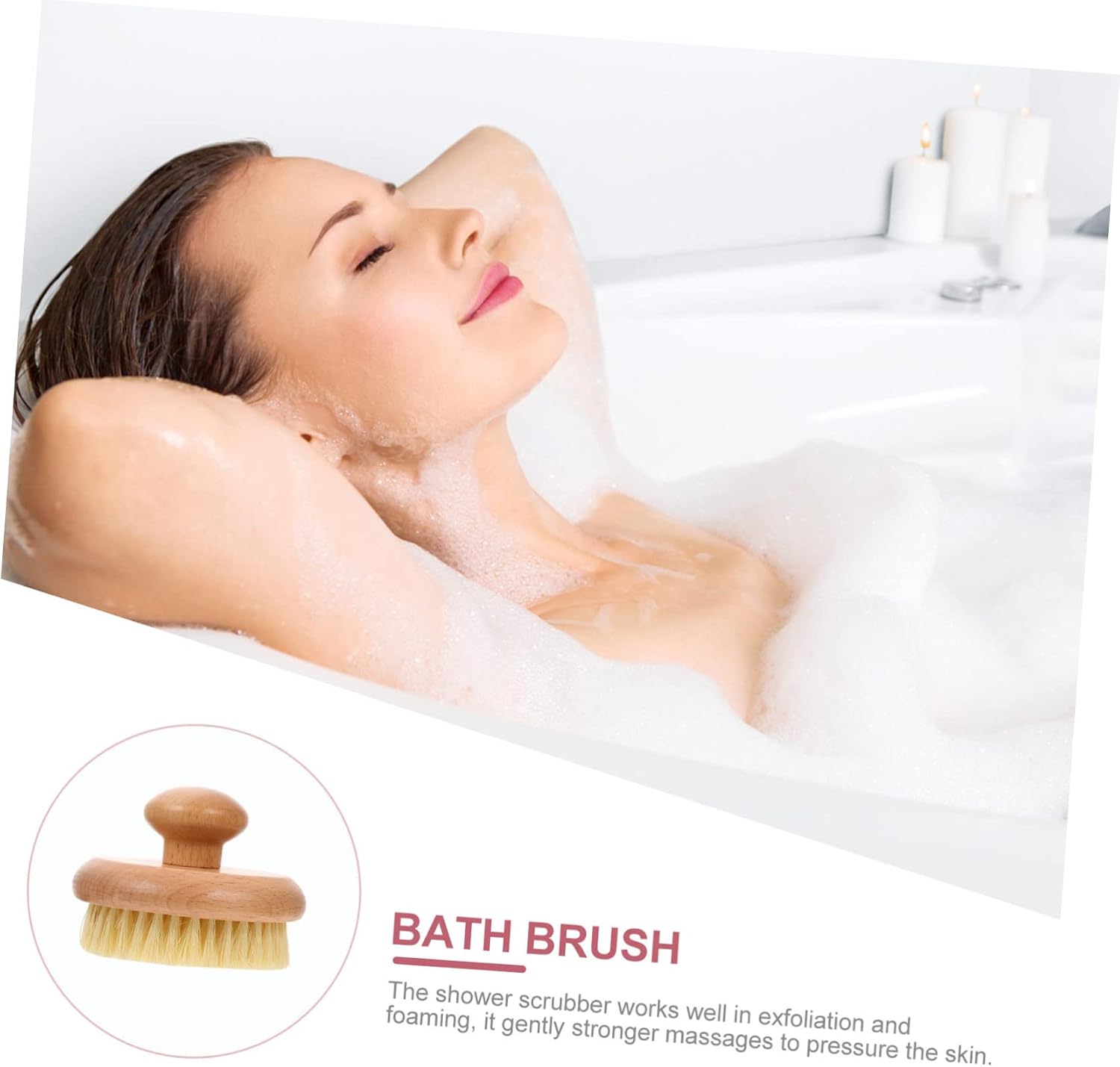Exfoliating Bath Brush Handheld Shower Scrubber for Body Cleaning Lightweight Design for Convenient Use for Arms Legs and Back Massage