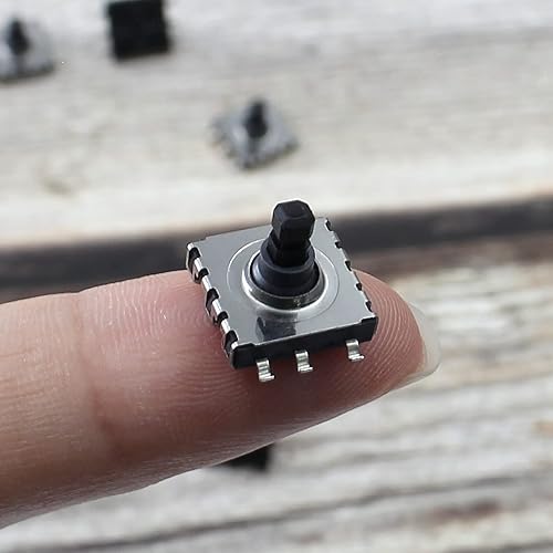 Miniatura 6 de Mecion 10 interruptores táctiles táctiles de botón pulsador, 0.394x0.394x0.354 in 6 pines 5 vías momentánea SMD SMT táctil táctil interruptor táctil