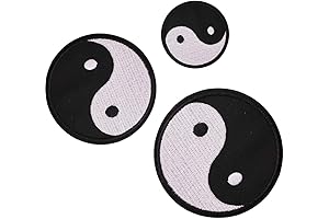 Adhesive Yinyang Patches for Iron or Sew-on Embellishment