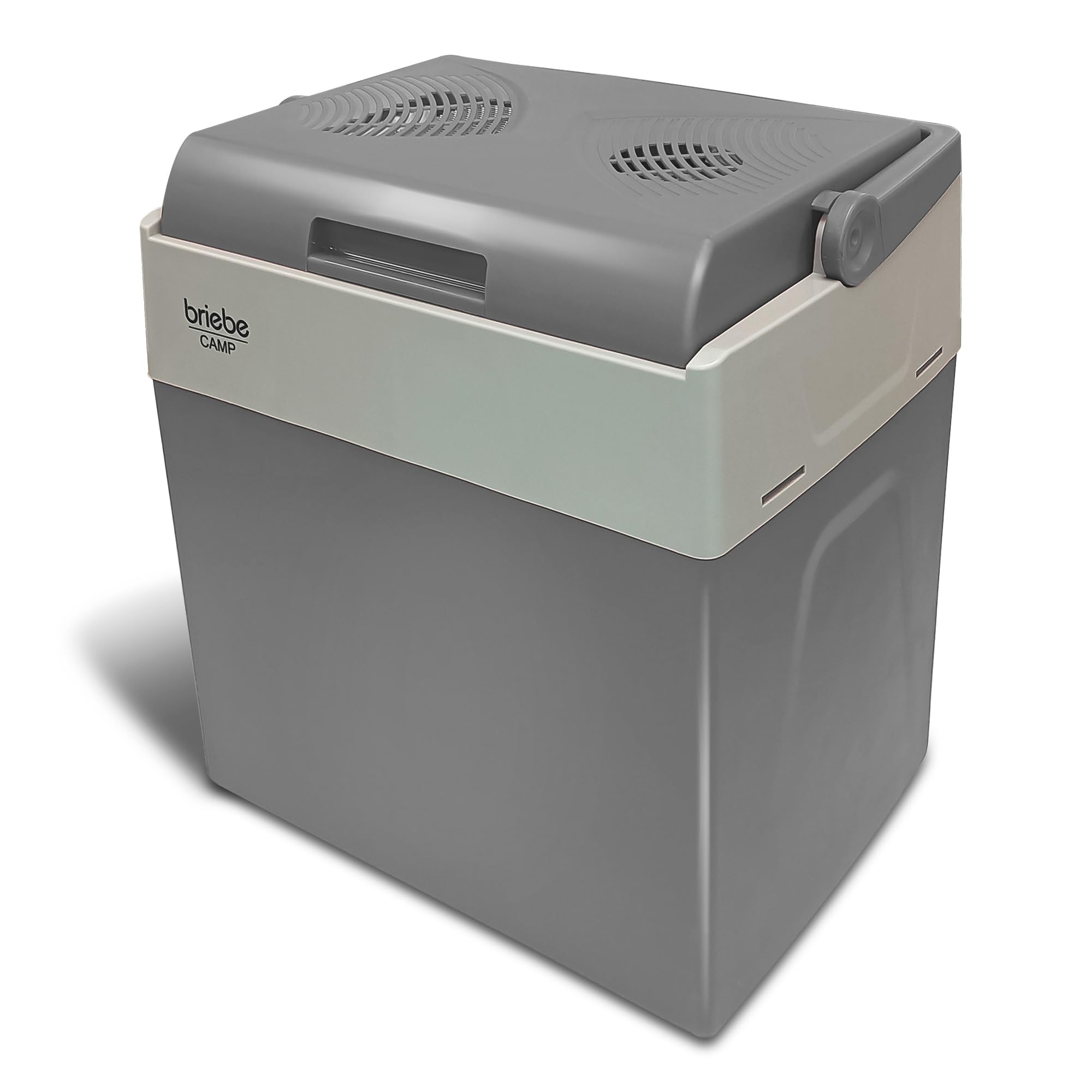 briebe Nevera Portátil Eléctrica de Viaje para Coche, Camping, 12V / 220V, Capacidad 28 litros, Refrigera, Mantiene el Calor, Modo Bajo Consumo