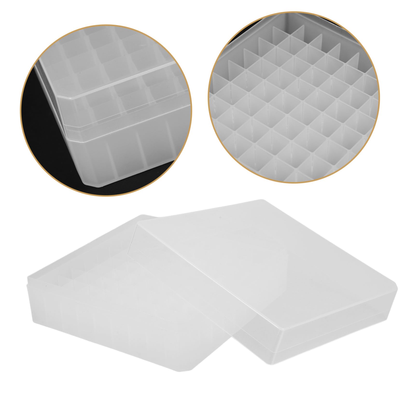 SOLUSTRE Box Small Tube Freezer Storage Vial Holder Freezer Storage Containers Plastic Tube Holder Microsmall Tube Holder Test Tube Rack Small Microsmall Tube Rack Pp Transparent