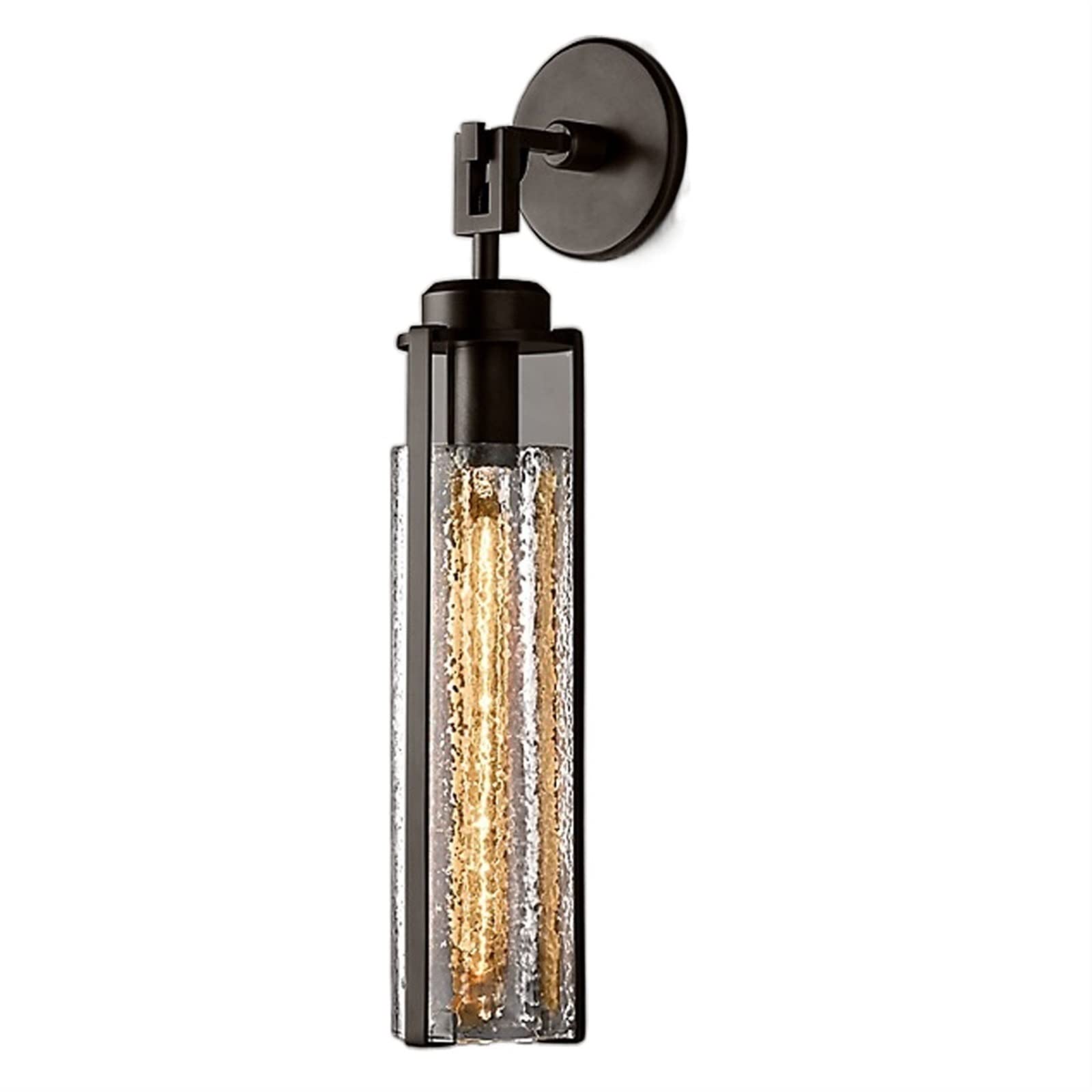 Apliques de pared de cobre E14 Lámparas de lava montadas en la pared de vidrio de lujo de alta gama de metal largo Lámparas de lava adecuadas para pasillo, loft, pasaje, cafetería, dispositivo de