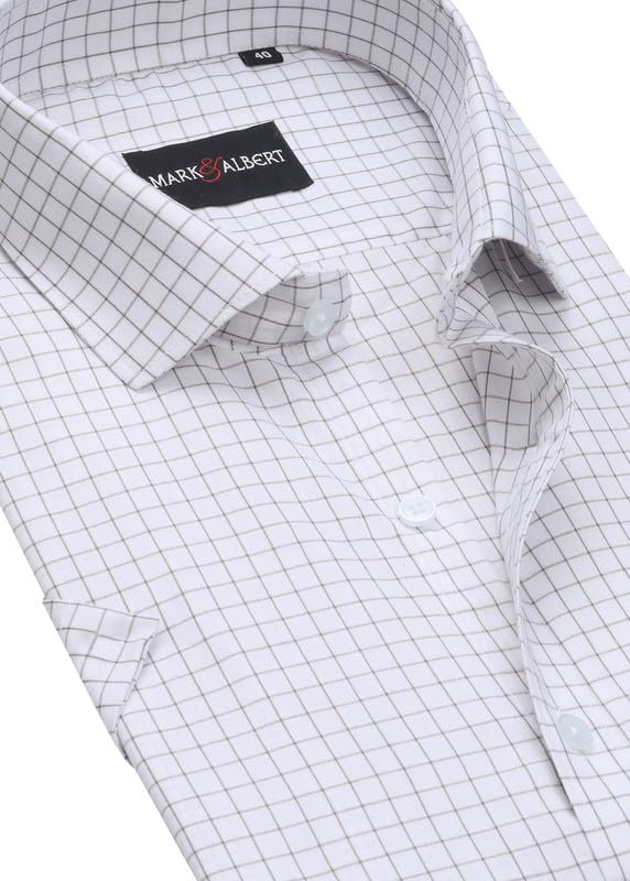 Image of Mark & Albert Men's Half Sleeves Regular Shirt