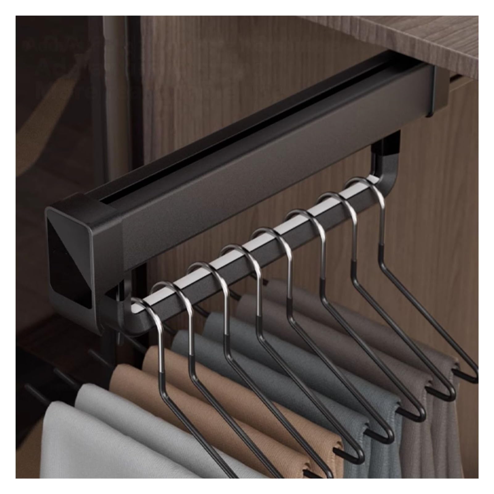 Porte-pantalons coulissant télescopique en acier robuste