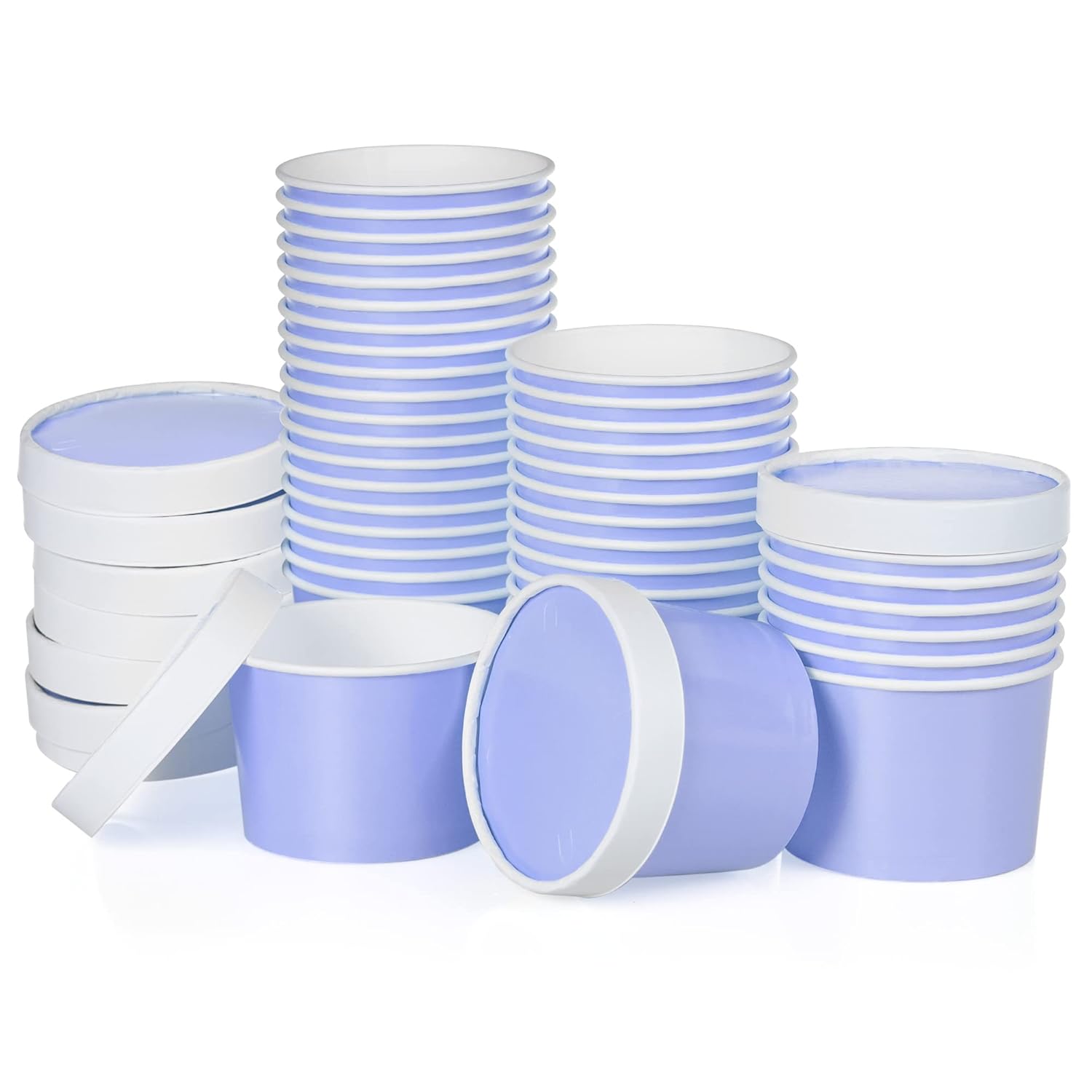 Buy Paper Ice Cream Cups with Lids, 40Pack 9Oz Soup Cups with Lids
