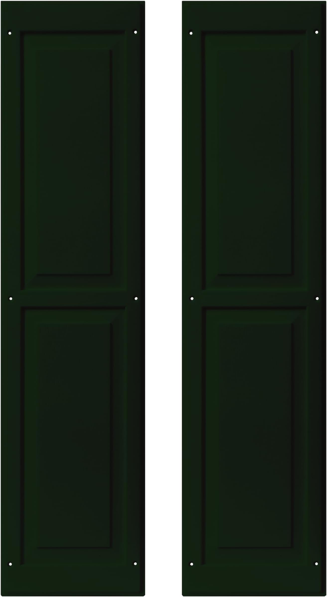 Shed Shutters Raised Panel 9" W x 36" H for Sheds, Playhouses, and Chicken Coops 1 Pair (Forest Green)