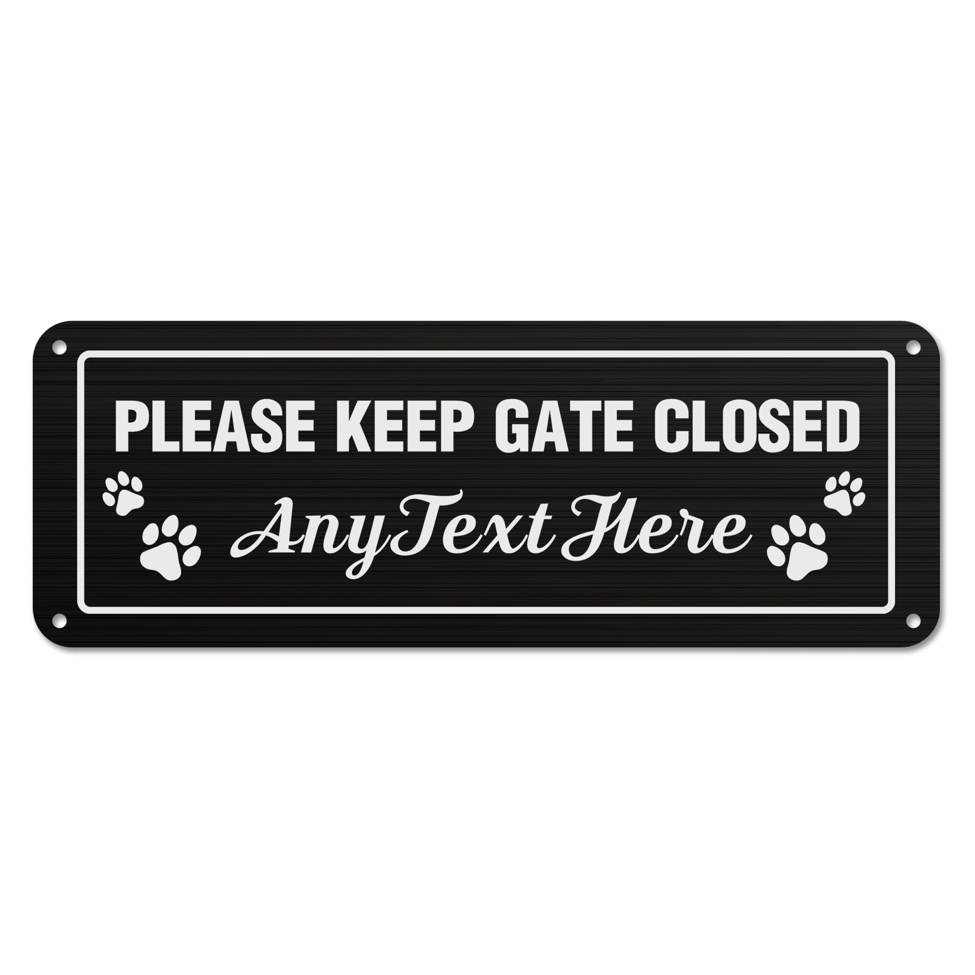Personalised Beware of the Dog Sign, 9.8 x 3.5in Beware of the Dogs Sign Outdoor Gate, Metal Dog Warning Signs for Gates, Fence, Door, Wall, Waterproof, Fade Resistant (Design 4)