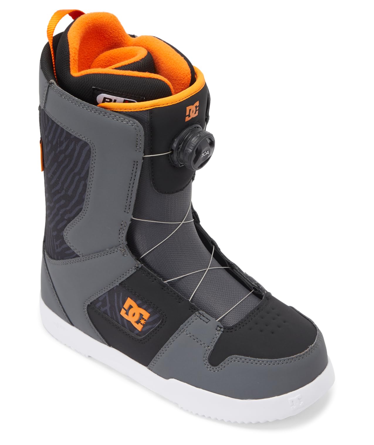 DC Phase BOA Snowboard Boots Grey/Black/Orange 11.5 D (M)