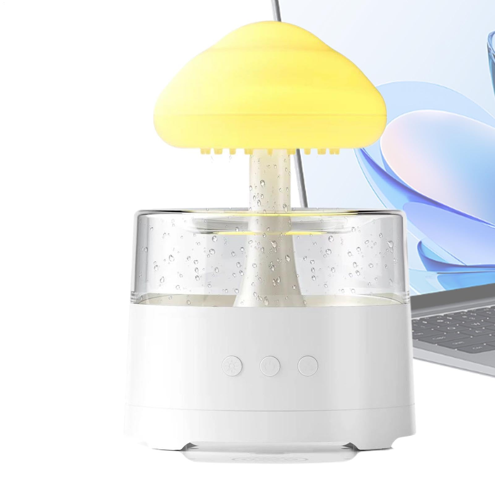 Umidificatore a forma di , umidificatore compatto ispirato ai funghi con illuminazione a LED morbida e emissione continua di per migliorare la qualità 'aria e l'atmosfera rilassante