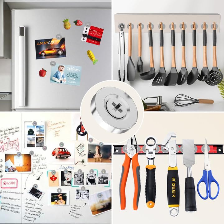 Magnetini Al Neodimio 20x10x4mm - 12 Pezzi Forti E Piccoli Per Frigorifero, Lavagne E DIY - Foto 2