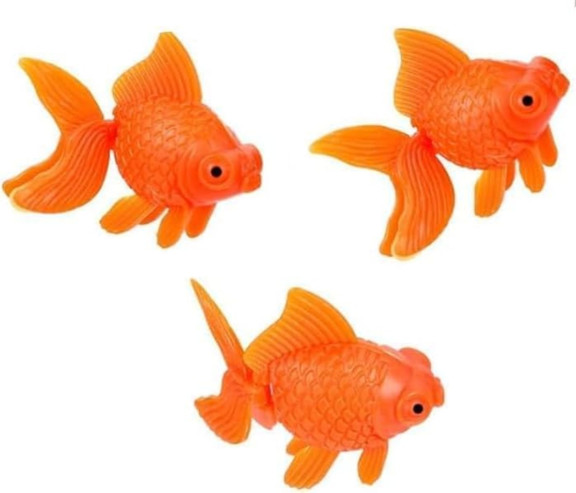 Ssmmam 3Pcs Realistic Floating Goldfish Decor, Artificial Fish Tank Ornaments for Aquascaping, Home or Office Aquarium Décor