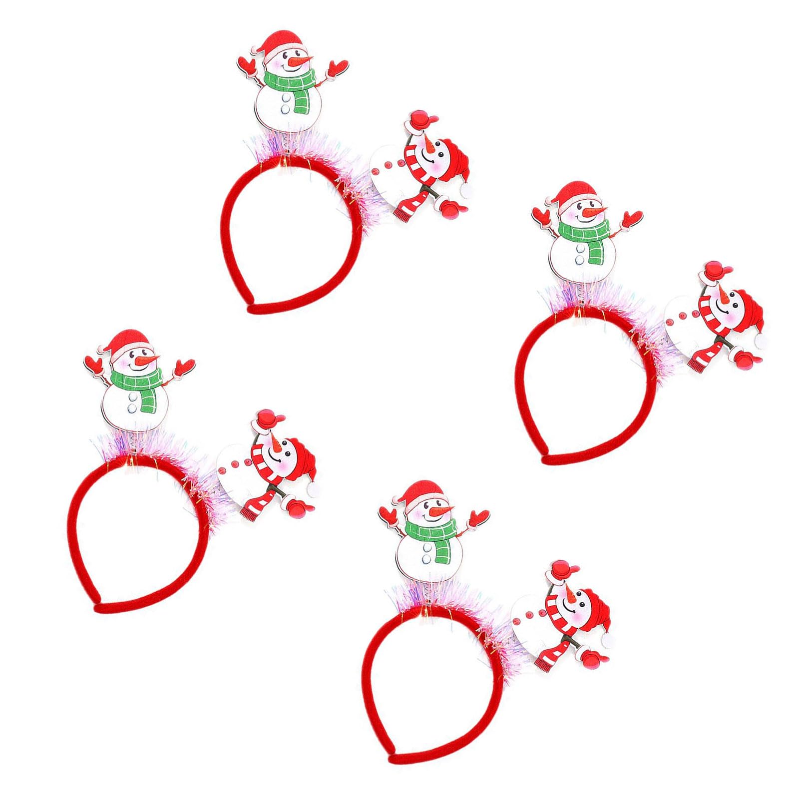 Xjdzineq Christmas Party Headband Elastic Santa/Snowman/Deer Hair Ornament Headpieces for Adults Children Festivities Christmas Headband