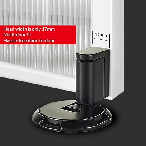 Miniatura 6 de SAILANKA Tope de puerta resistente al viento para interiores, resistente al viento, para mantener la puerta abierta, mecánico, sin perforaciones,