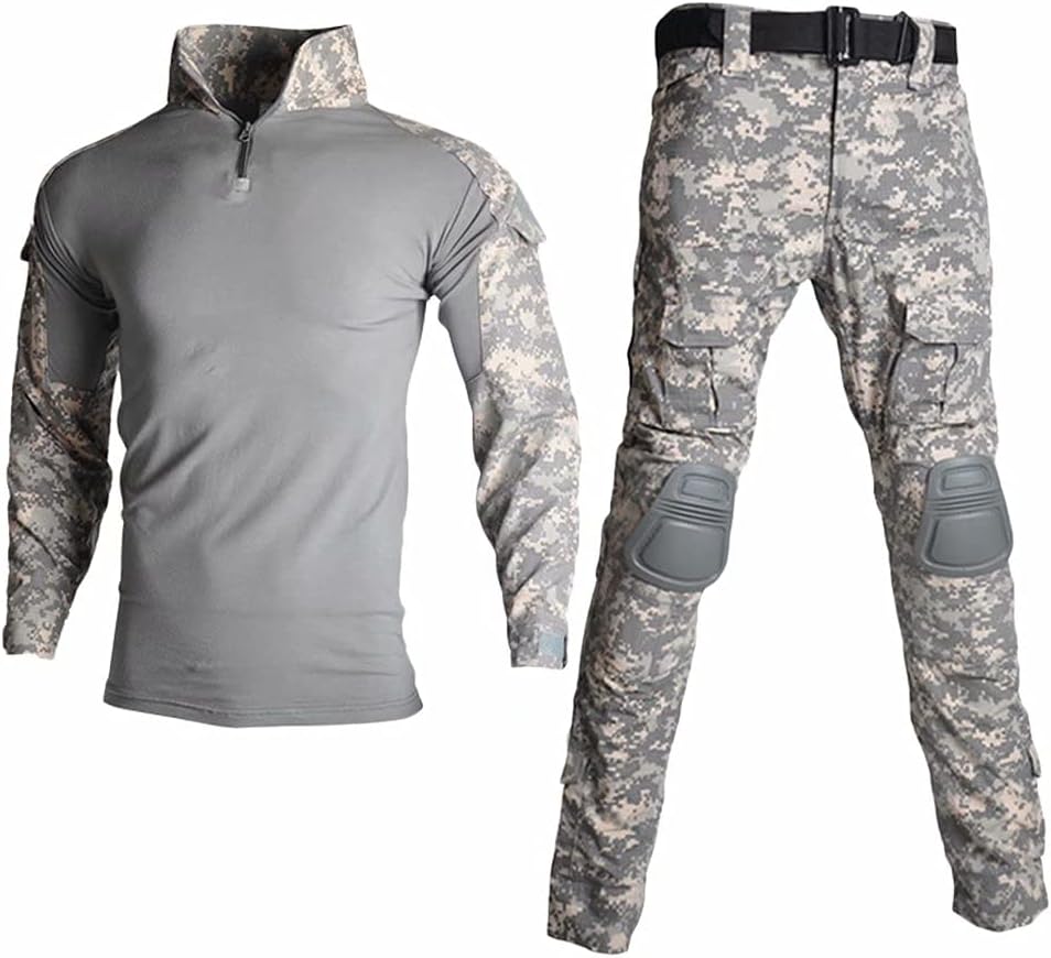 Lilychan Men's Military Uniform Airsoft Tactical Army Suits Combat Shirt Pants Paintball Gear