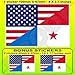 Produktbild USA USA United States of America & Panama, Amerikanische Panama-Flagge, 10,2 cm (4 Zoll), Vinyl Stoßstangenaufkleber, Aufkleber x1 + 2 Bonus