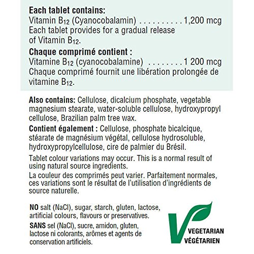 Jamieson Vitamin B12 1,200 mcg 180 Timed Release Tablets (Econo