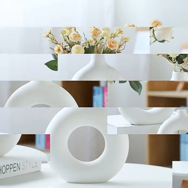 Amazon.co.jp: GULAYI花瓶 フラワーベース 花器 陶器