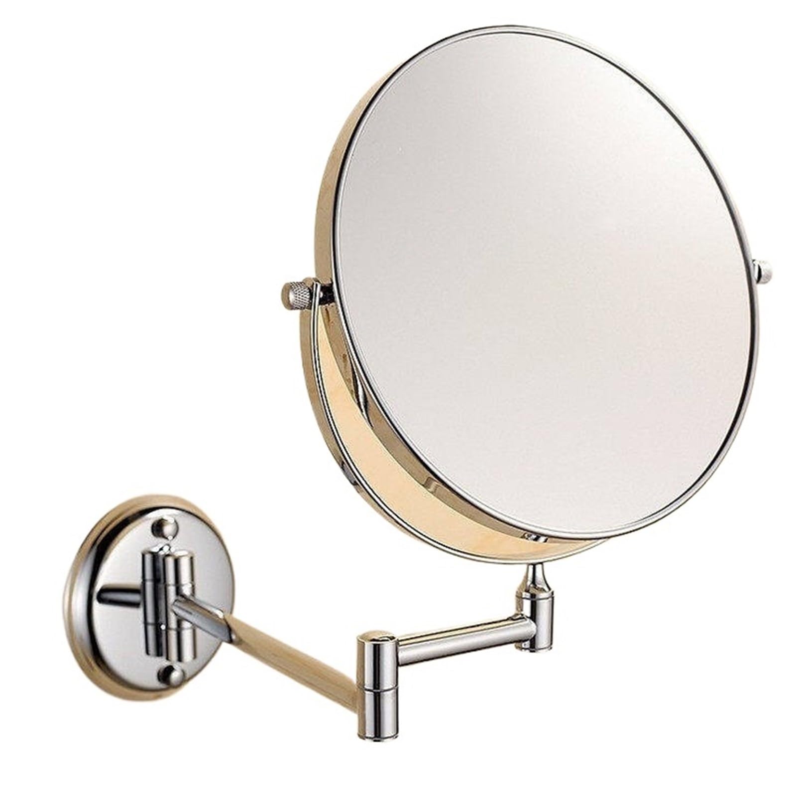 KTMBOHU 3x Magnification Double-sided Beauty Mirror Bathroom Wall-mounted Folding 8-inch Cosmetic Mirror Bathroom Rotatable
