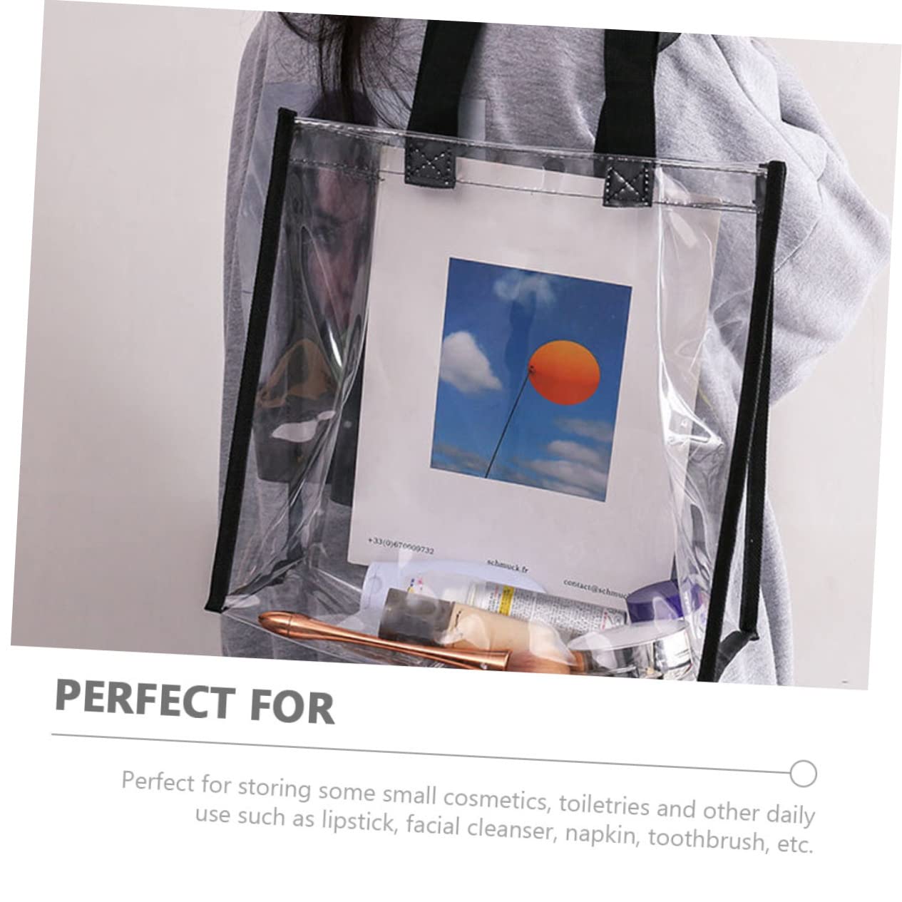 minkissy 2 Piezas Colgante Transparente Neceser de Viaje para Cosméticos Tote Bag Multifuncional