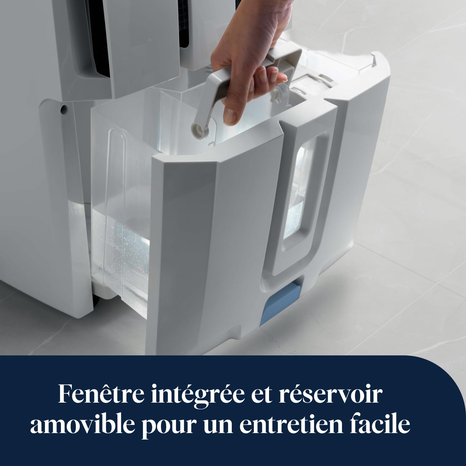 De’Longhi Tasciugo AriaDry - Déshumidificateur Portable pour la Maison, Élimination Humidité 30L/24h, Séchage, Anti-Moisissure, Pompe drainage 5m, Silencieux, Ecran LCD, Minuteur, Blanc (DD230P)