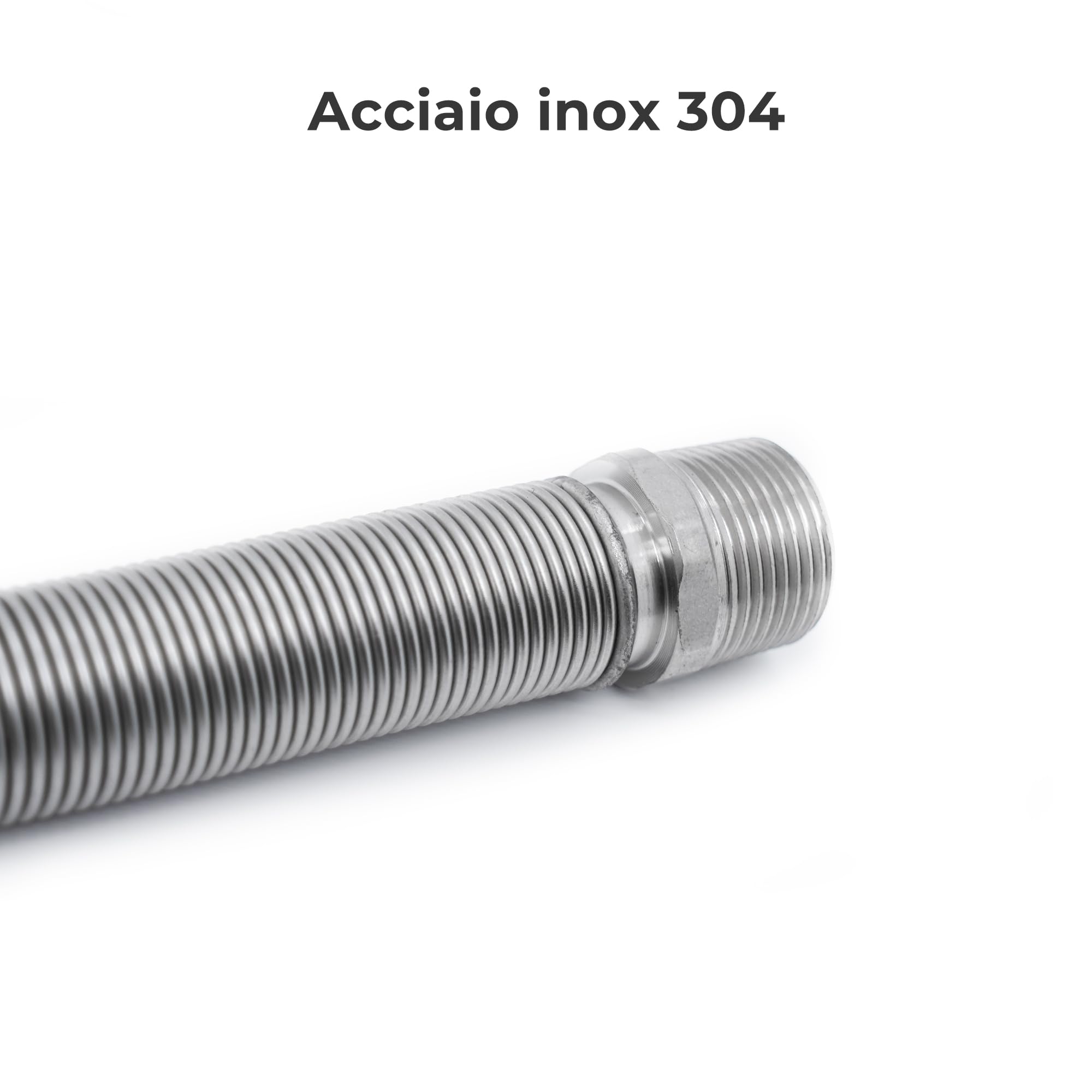 ROKZELT Tubo Flessibile In Acciaio Inox 304 – 3/4″ X 300 Mm, Raccordo Per Acqua E Gas, Resistente A Corrosione E Alta Pressione