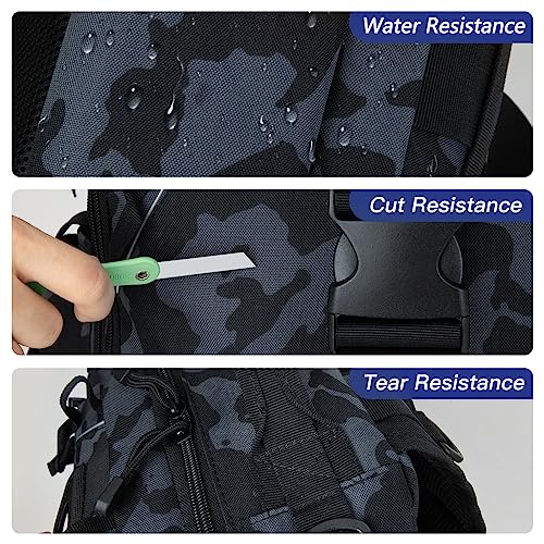 Night Cat Fishing Backpack With Rod Holder Fishing Tackle Storage Bag Waterproof Fishing Gear Bag Shoulder Backpack Sling Bag For Outdoor Fishing Camping Hunting #TOP5